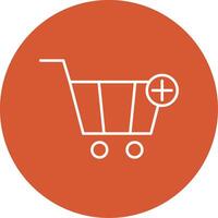 Add To Cart Line Multicircle Icon vector
