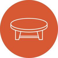 Coffee Table Line Multicircle Icon vector