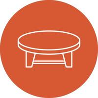 Coffee Table Line Multicircle Icon vector