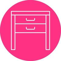 Side Table Line Multicircle Icon vector