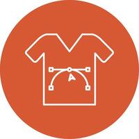 Shirt Design Line Multicircle Icon vector