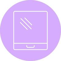 Tablet Line Multicircle Icon vector