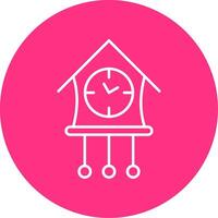 Cuckoo Clock Line Multicircle Icon vector