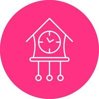 cuco reloj línea multicírculo icono vector