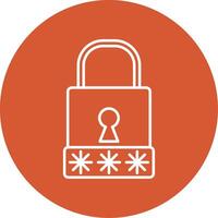 Passcode Line Multicircle Icon vector