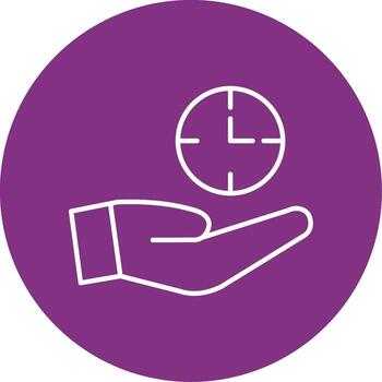 Save Time Line Multicircle Icon vector