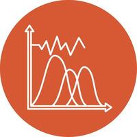 Wave Chart Line Multicircle Icon vector