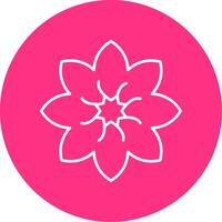Amaryllis Line Multicircle Icon vector