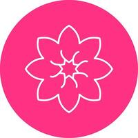 Amaryllis Line Multicircle Icon vector