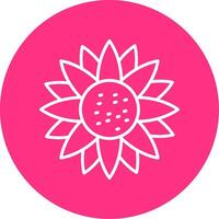 Sunflower Line Multicircle Icon vector