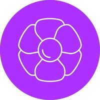 Hydrangea Line Multicircle Icon vector