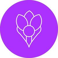 Crocus Line Multicircle Icon vector