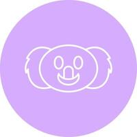 Koala Line Multicircle Icon vector