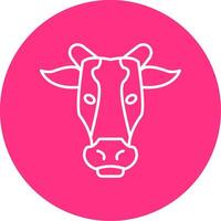 Cow Line Multicircle Icon vector