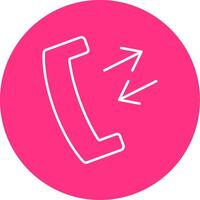 Phone Receiver Line Multicircle Icon vector