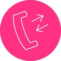 Phone Receiver Line Multicircle Icon vector