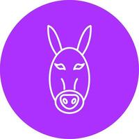 Donkey Line Multicircle Icon vector
