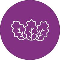 Cabbage Line Multicircle Icon vector