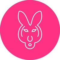 Kangaroo Line Multicircle Icon vector