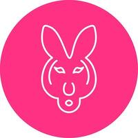 Kangaroo Line Multicircle Icon vector