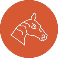 Horse Line Multicircle Icon vector