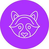 Raccoon Line Multicircle Icon vector