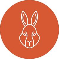 Rabbit Line Multicircle Icon vector