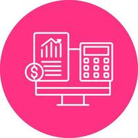 Accountant Line Multicircle Icon vector
