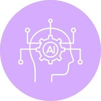 Artificial Intelligence Line Multicircle Icon vector