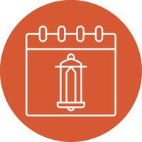Calendar Line Multicircle Icon vector