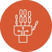Robotics hand Line Multicircle Icon vector