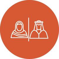 Divorce Line Multicircle Icon vector