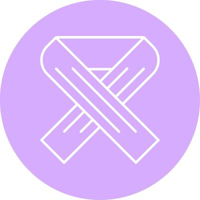 Scarf Line Multicircle Icon