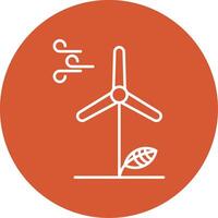 Wind Energy Line Multicircle Icon vector