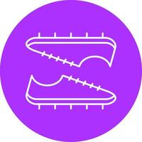 fútbol botas línea multicírculo icono vector