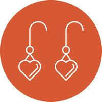 Earrings Line Multicircle Icon vector