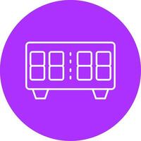 Digital Clock Line Multicircle Icon vector