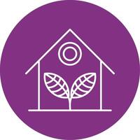 Greenhouse Line Multicircle Icon vector