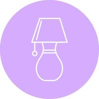 mesa lámpara línea multicírculo icono vector