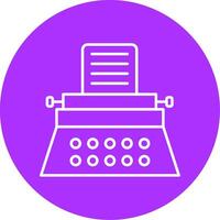 Typewriter Line Multicircle Icon vector