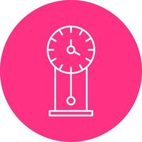 Vintage Clock Line Multicircle Icon vector