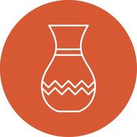 Vase Line Multicircle Icon vector