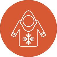 Hoodie Line Multicircle Icon vector