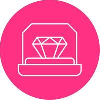 Engagement Ring Line Multicircle Icon vector