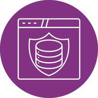 Data Protection Line Multicircle Icon vector