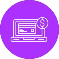 pago método línea multicírculo icono vector