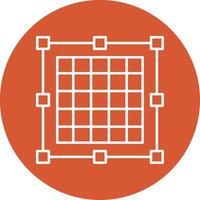 Grid Line Multicircle Icon vector