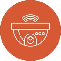 Cctv Line Multicircle Icon vector