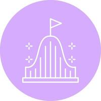 Roller Coaster Line Multicircle Icon vector