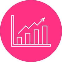 Growth Graph Line Multicircle Icon vector